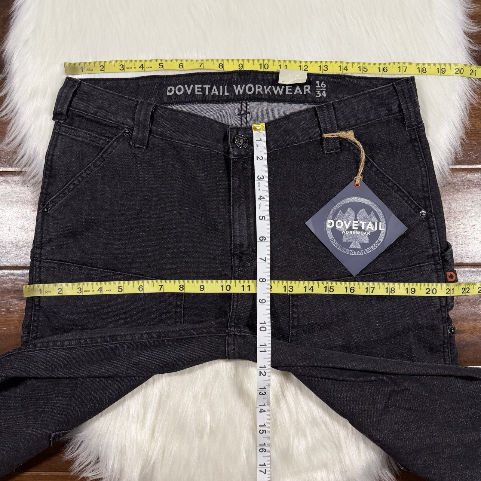 Dovetail Workwear Women's Size 16 X 34 Black Maven Slim Cargo Ultity Denim Jeans — image 4 of 8